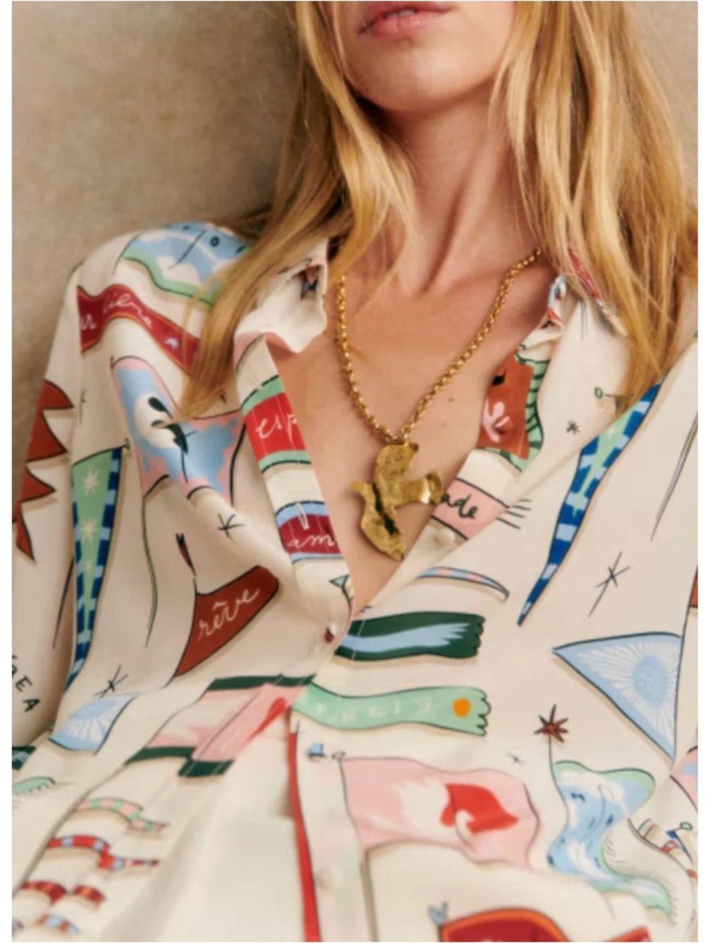 Sézane x Pangea Collaboration Ann Shirt NWT size 0